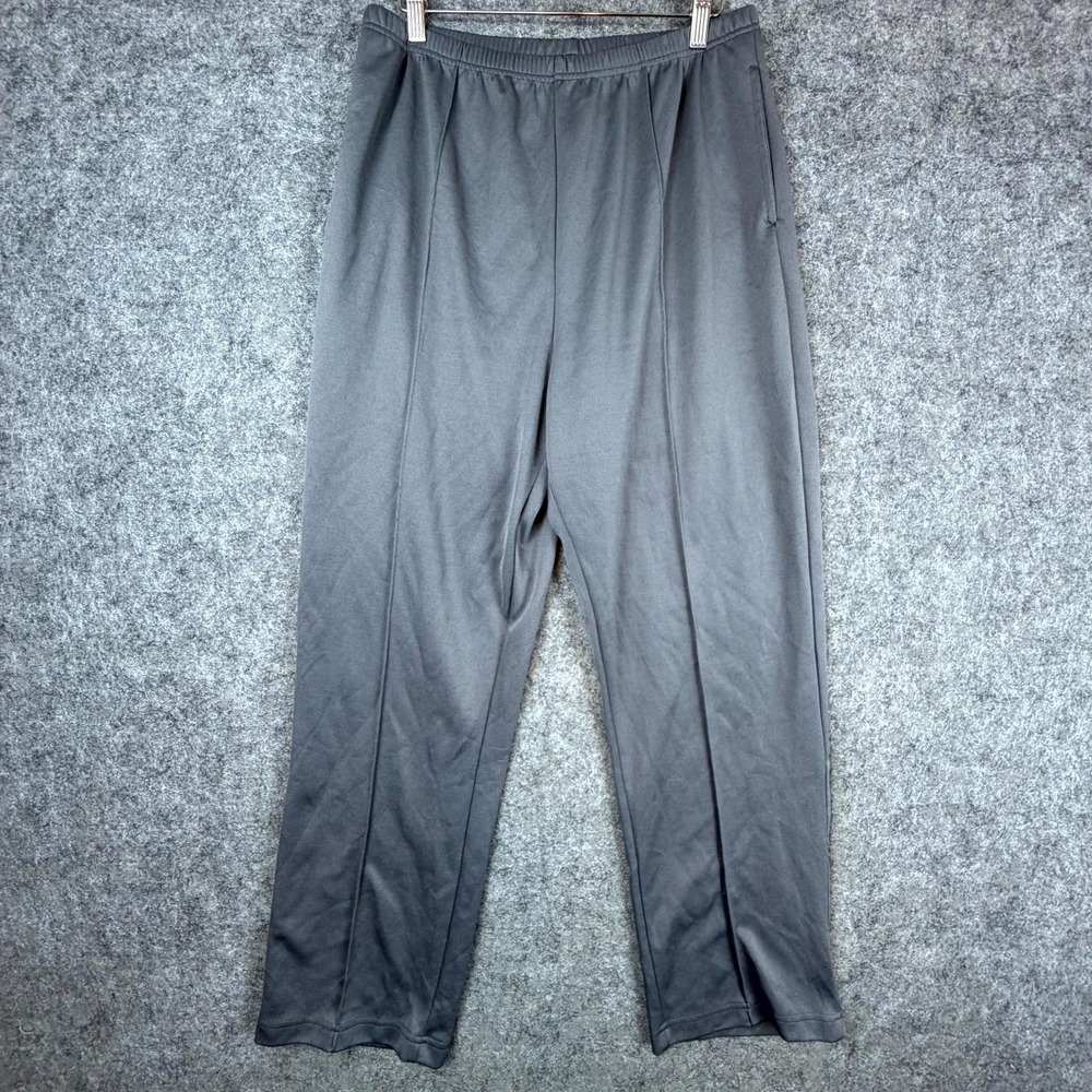Sara Morgan Grandma Pants Womens 30 Gray Front Seam Pull On Elastic Straight